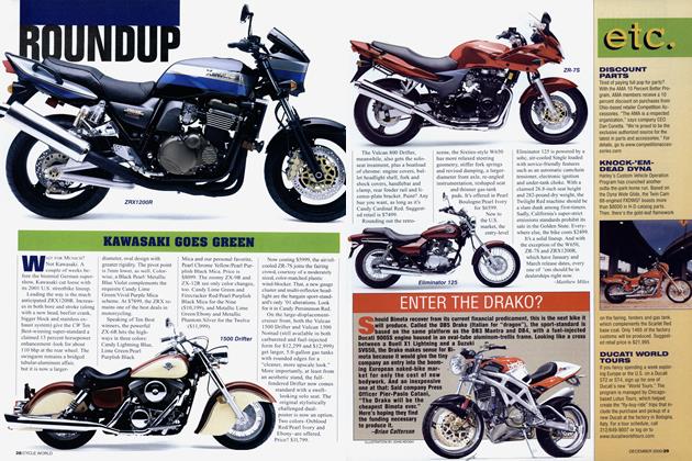 Kawasaki Goes Green | Cycle World | DECEMBER 2000
