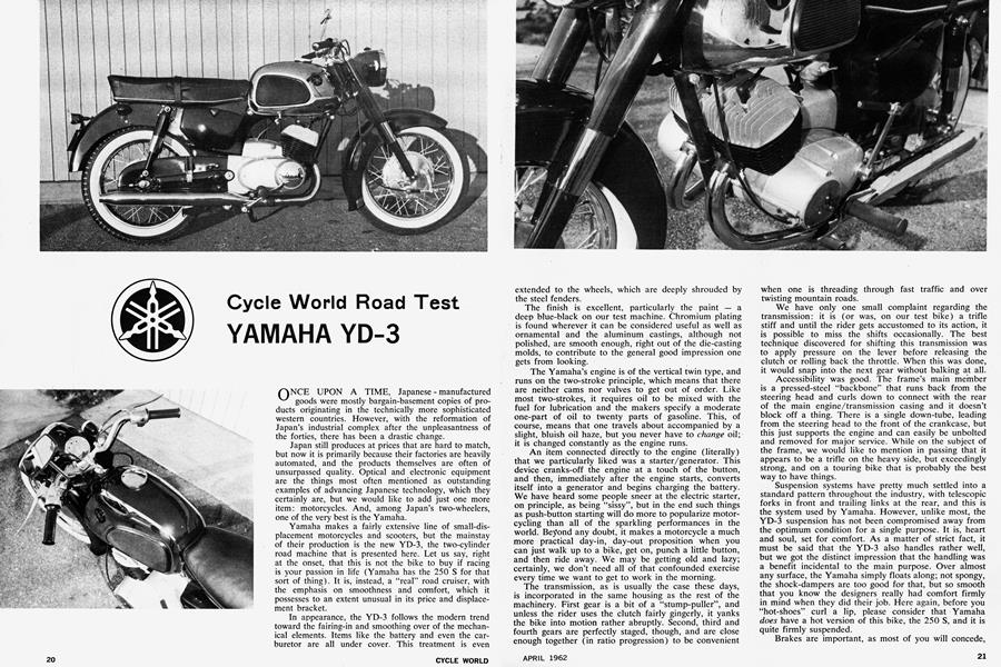 Yamaha Yd-3 | Cycle World | APRIL 1962