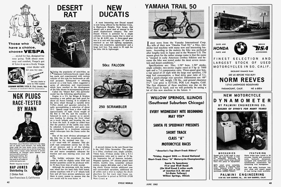 Yamaha Trail 50 | Cycle World | JUNE 1962