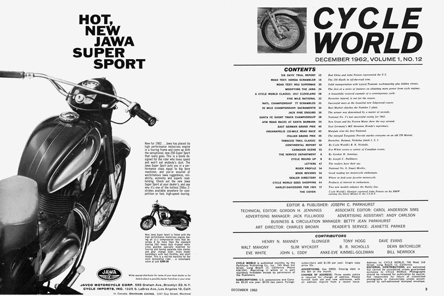 Jawa: New Jawa Super Sport | Cycle World | DECEMBER 1962