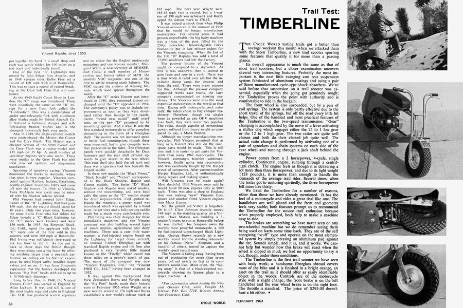 Timberline, Cycle World