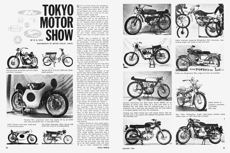 Tokyo Motor Show | Cycle World | JANUARY 1964