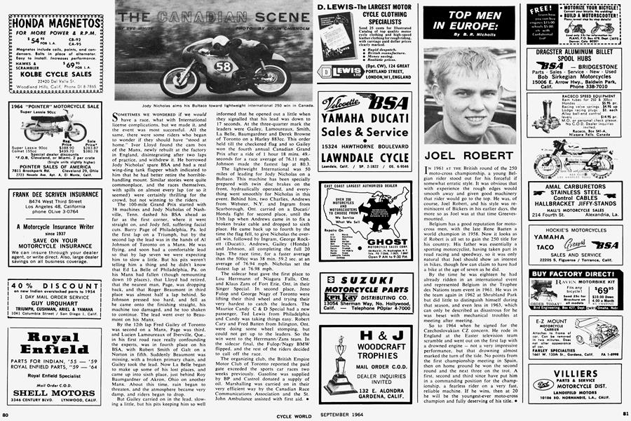 Joel Robert | Cycle World | SEPTEMBER 1964