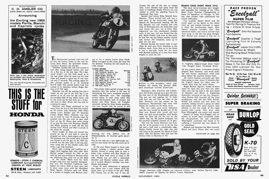 Racing Review | Cycle World | NOVEMBER 1964