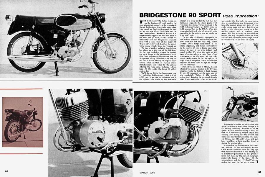 Bridgestone 90 Sport | Cycle World | MARCH 1966