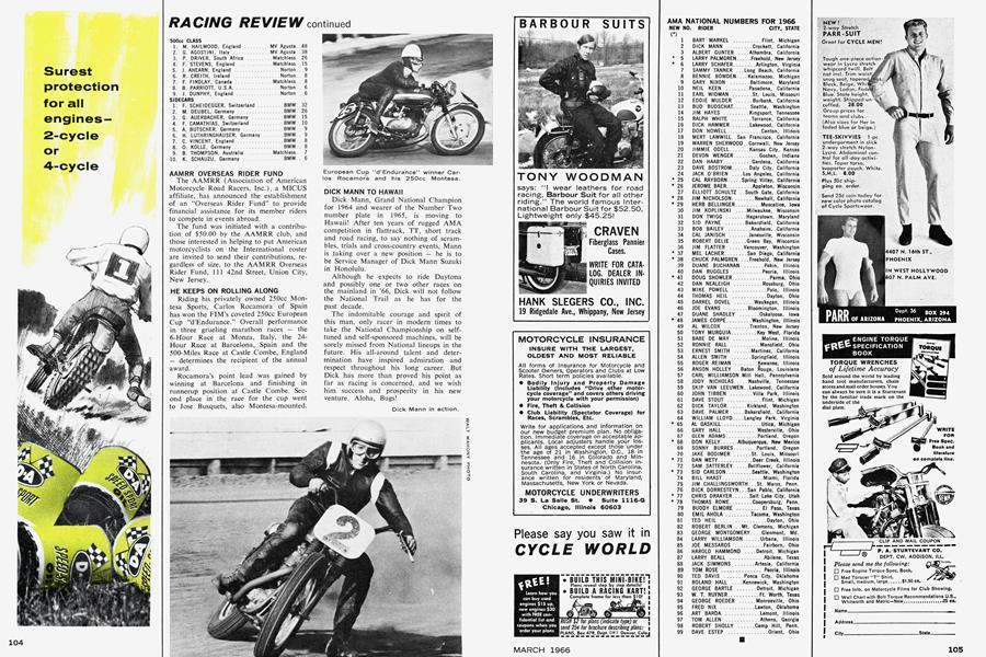 Advertisements | Cycle World | MARCH 1966