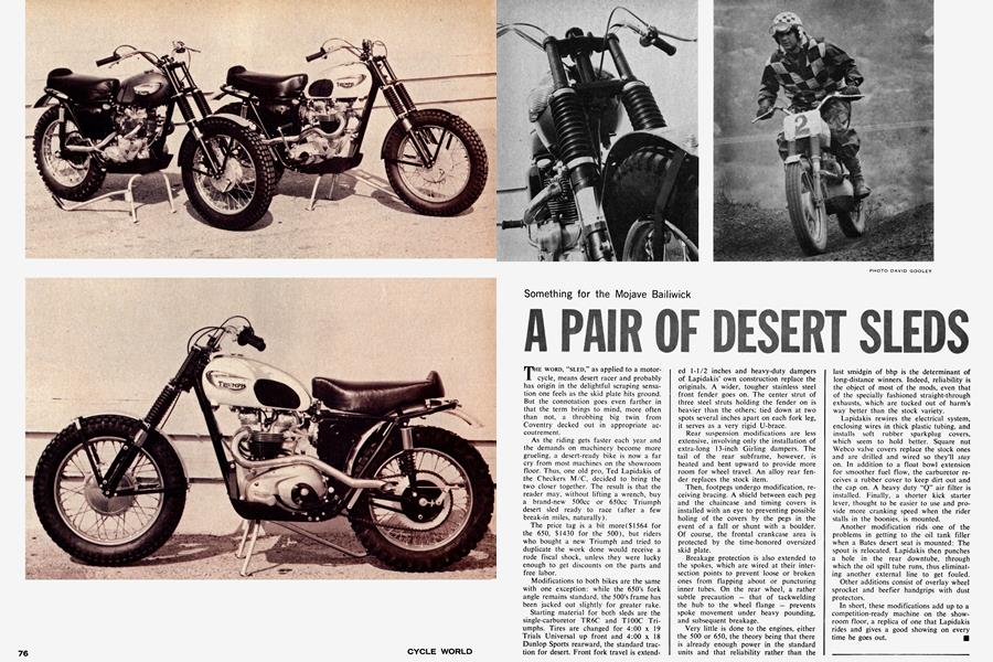 A Pair Of Desert Sleds | Cycle World | FEBRUARY 1967