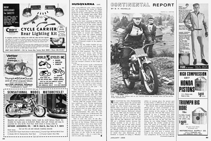 Continental Report | Cycle World | JANUARY 1968