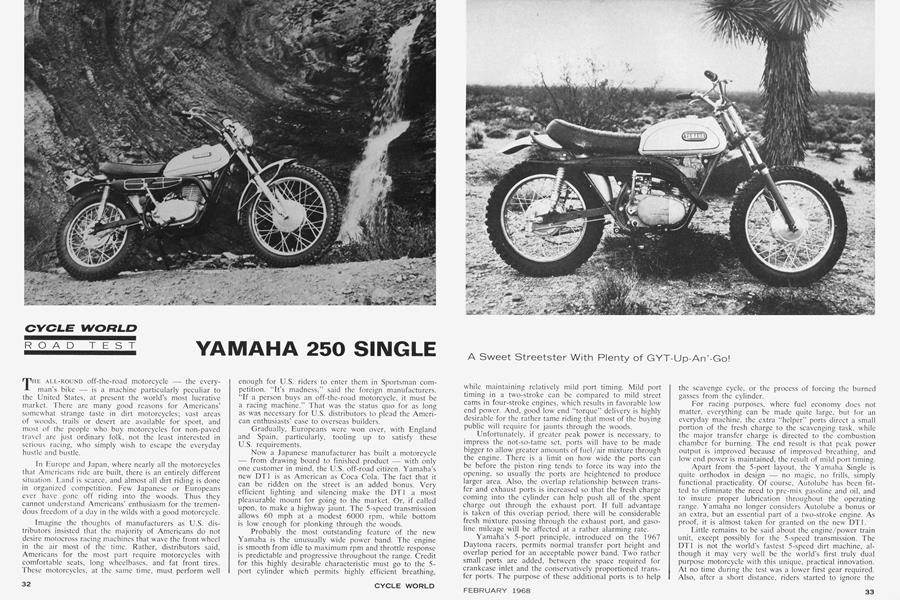 Yamaha 250 Single | Cycle World | FEBRUARY 1968