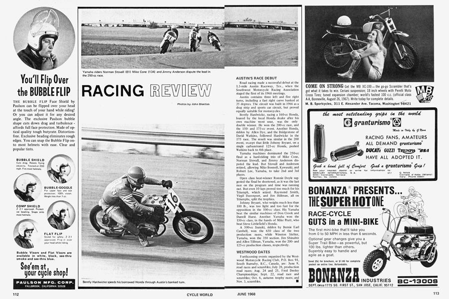 Racing Review | Cycle World | JUNE 1968