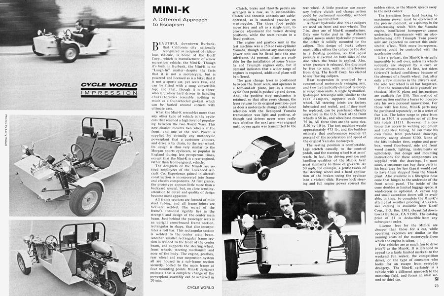 Mini-K | Cycle World | MARCH 1969