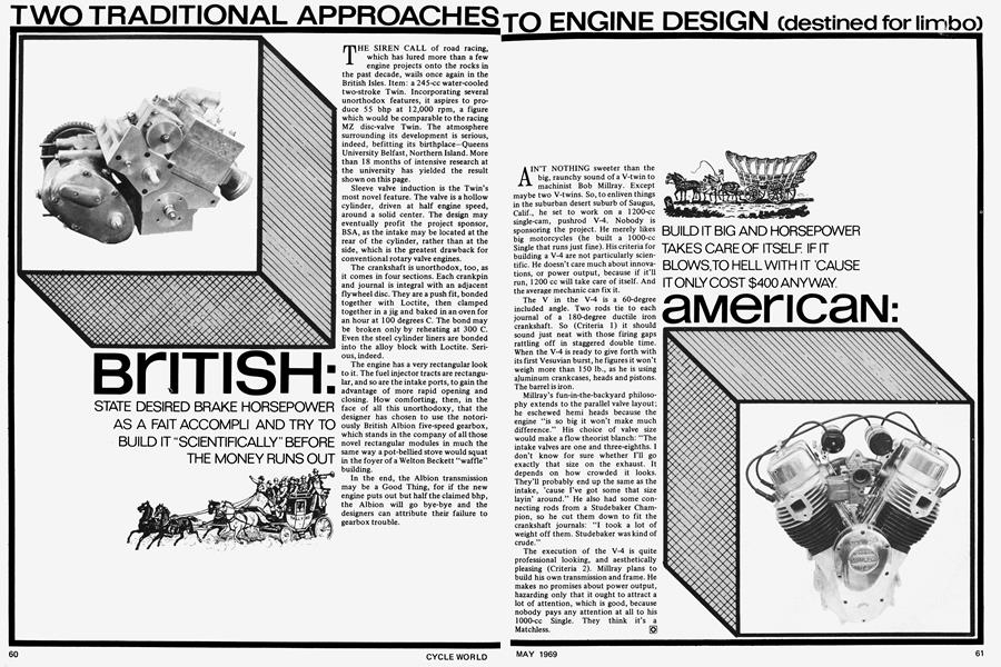 Two Traditional Approaches To Engine Design (destined For Limbo)
