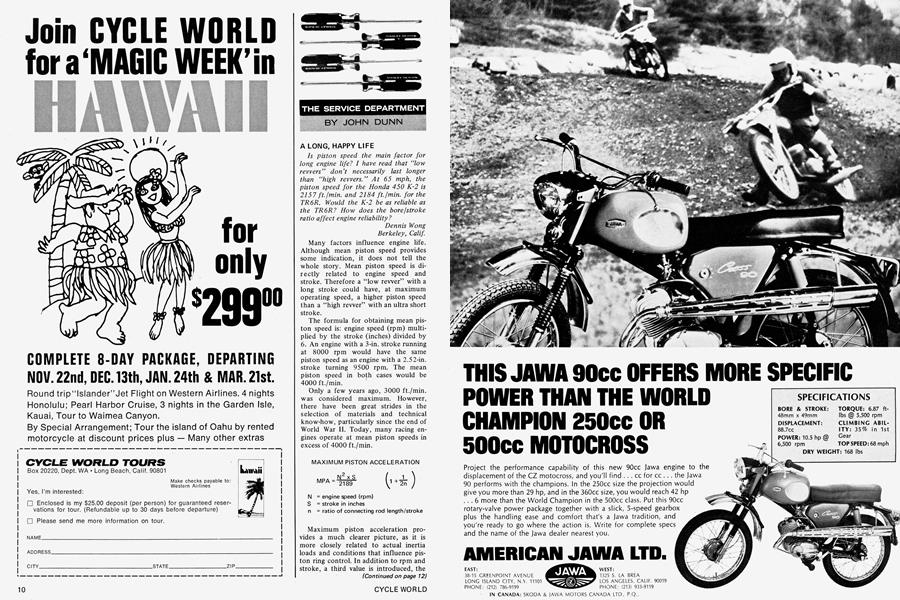 Advertisement Cycle World Tours Cycle World NOVEMBER 1969