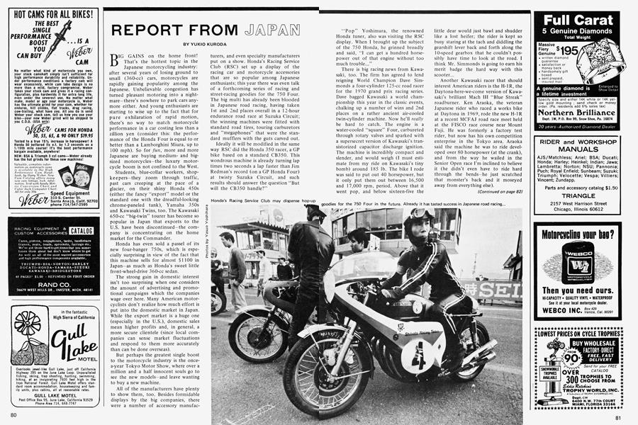 Report From Jappan | Cycle World | JANUARY 1970