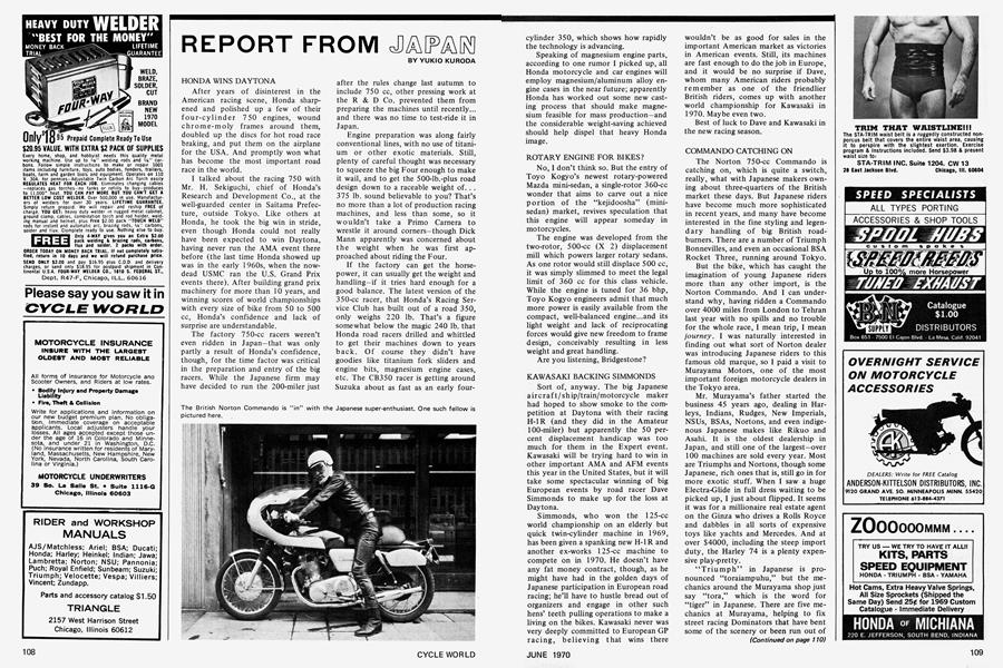 Report From Japan | Cycle World | JUNE 1970