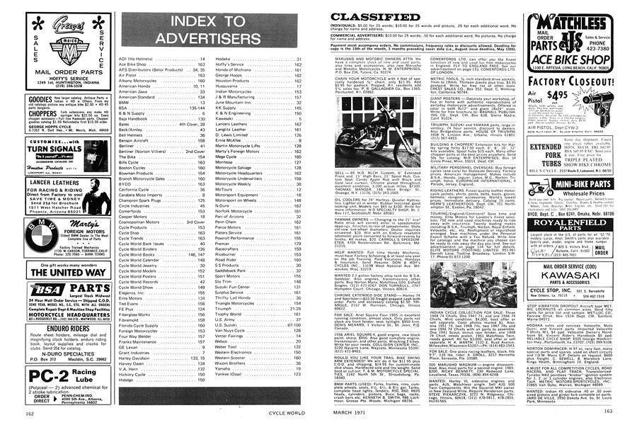 Index To Advertisers