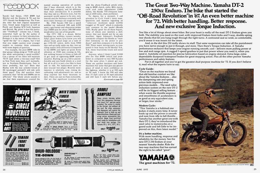 Yamaha: Dt-2 250cc Enduro | Cycle World | JUNE 1972