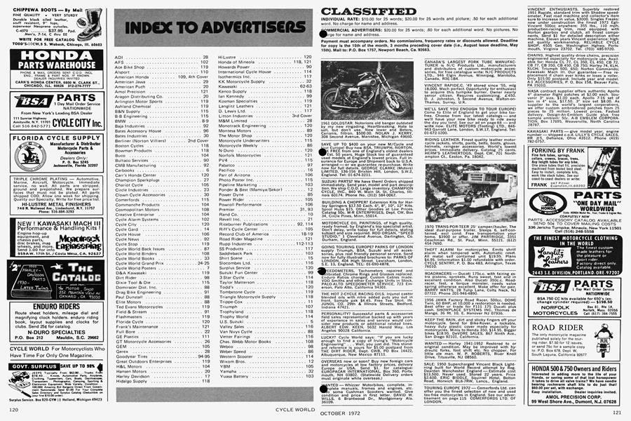 Advertisement | Cycle World | OCT 1972