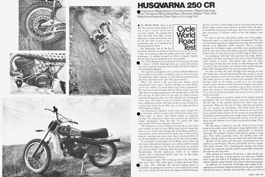 Husqvarna 250 Cr | Cycle World | APRIL 1974