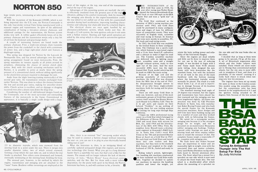 The Bsa Baja Gold Star Cycle World APRIL 1974