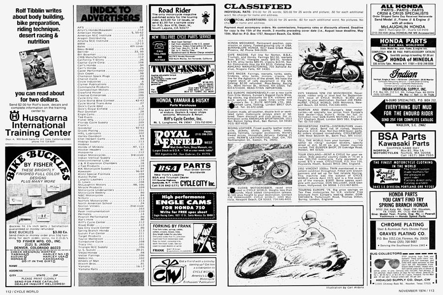 Advertisements | Cycle World | NOV 1974