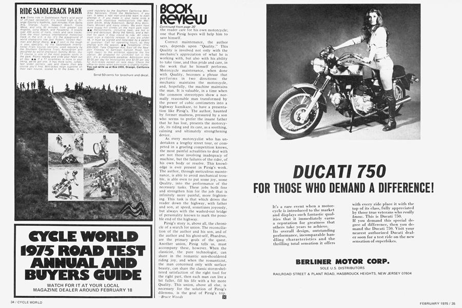 Advertisement Cycle World Cycle World FEB 1975