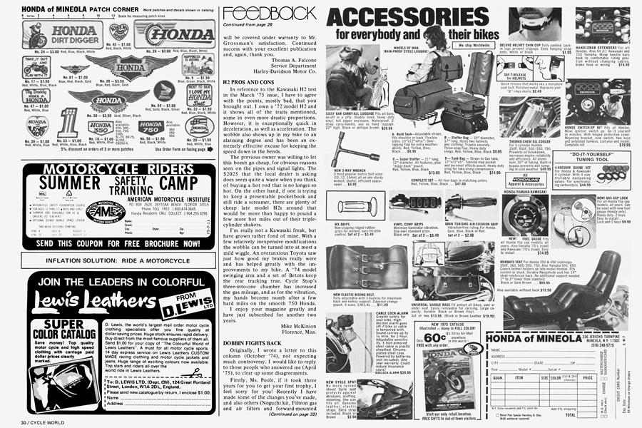 American Motorcycle Institute | Cycle World | JULY 1975