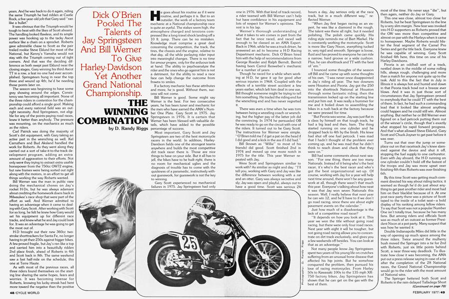 The Winning Combination | Cycle World | FEBRUARY 1977