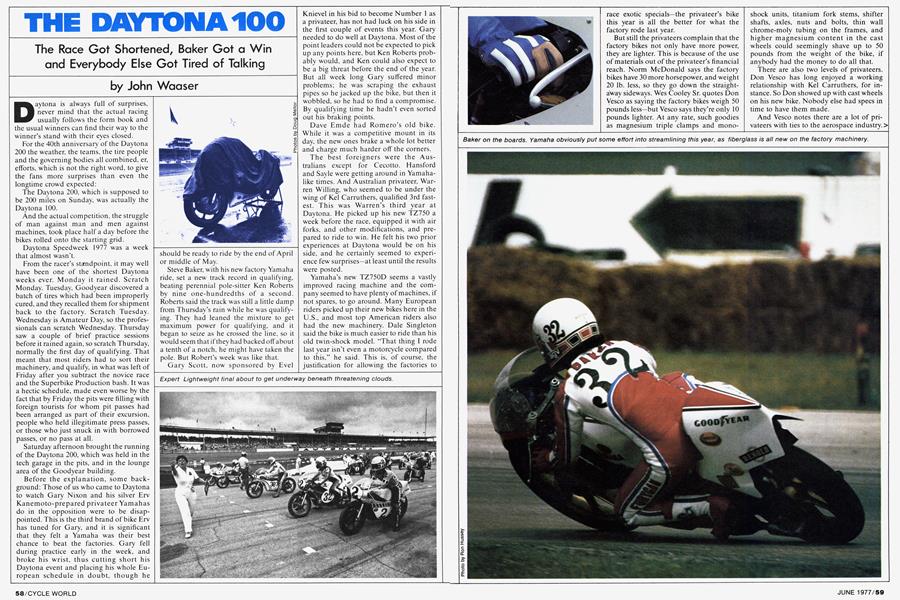 The Daytona 100 | Cycle World | JUNE 1977