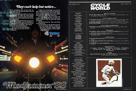 Masthead, Page: 3 - OCTOBER 1977 | Cycle World