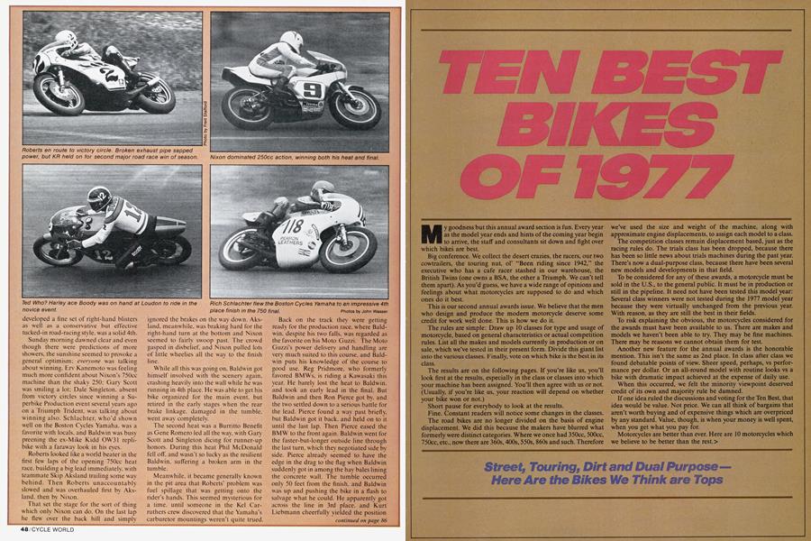 Ten Best Bikes of 1977 | Cycle World | OCTOBER 1977
