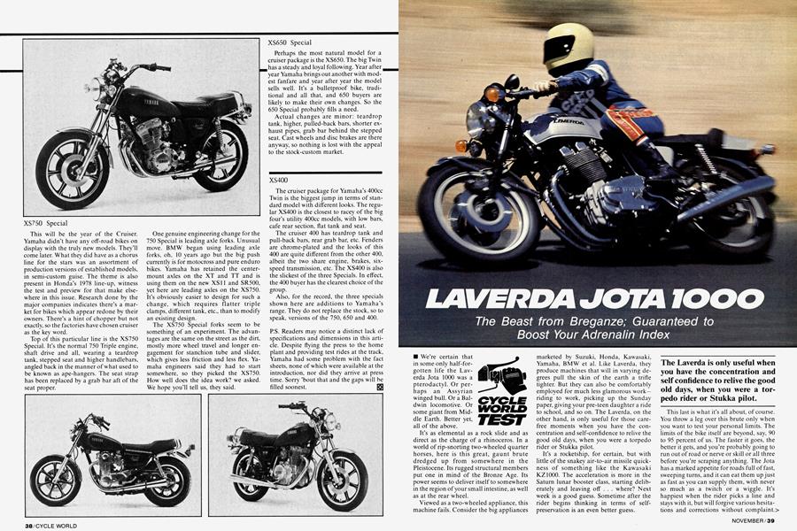 Laverda Jota 1000 Cycle World NOVEMBER 1977