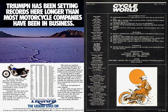 Masthead, Page: 3 - JULY 1978 | Cycle World