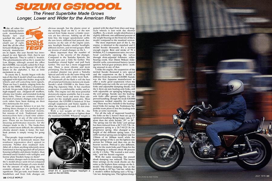 Suzuki Gs1000l | Cycle World | JULY 1979