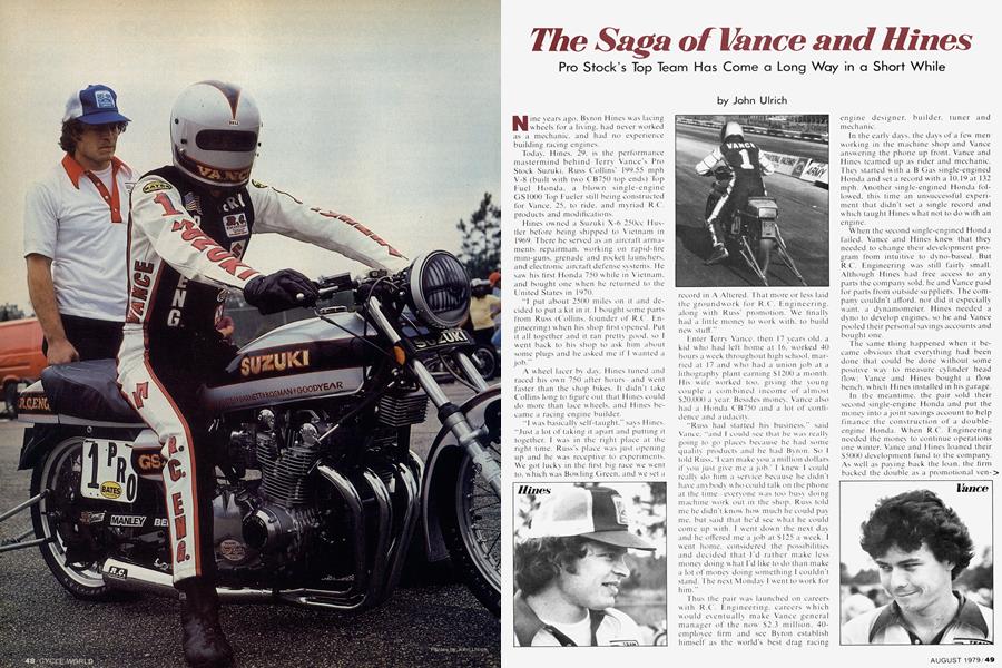 The Saga of Vance And Hines | Cycle World | AUGUST 1979