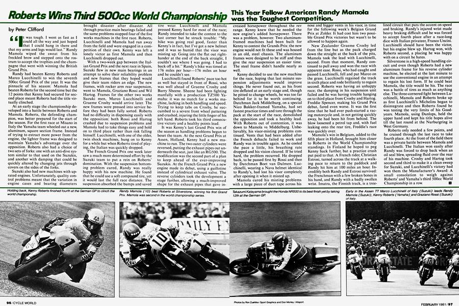 Roberts Wins Third 500cc World Championship