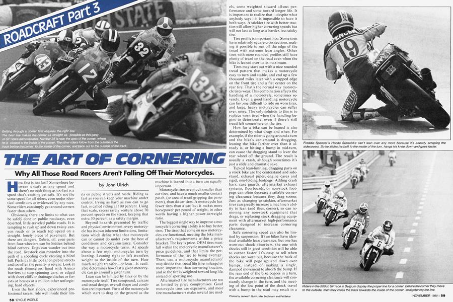 Roadcraft Part 3 the Art of Cornering | Cycle World | NOVEMBER 1981