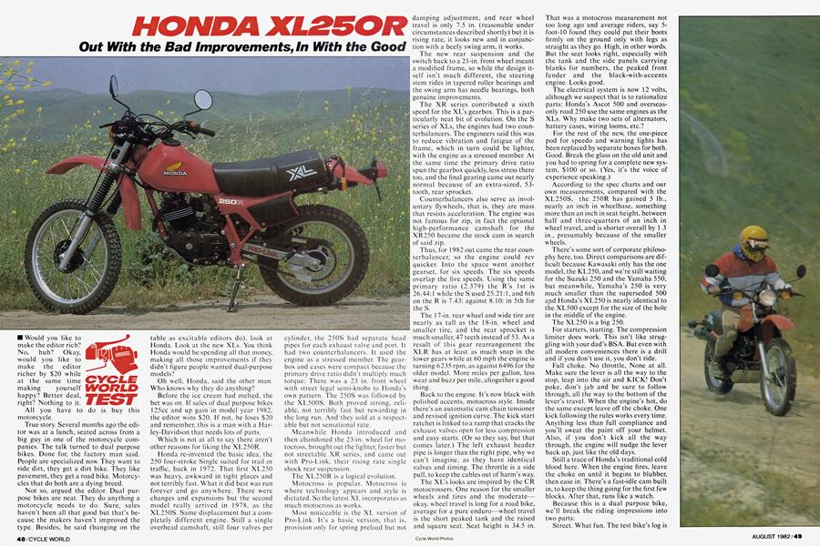 Honda 250 on sale xl 1982