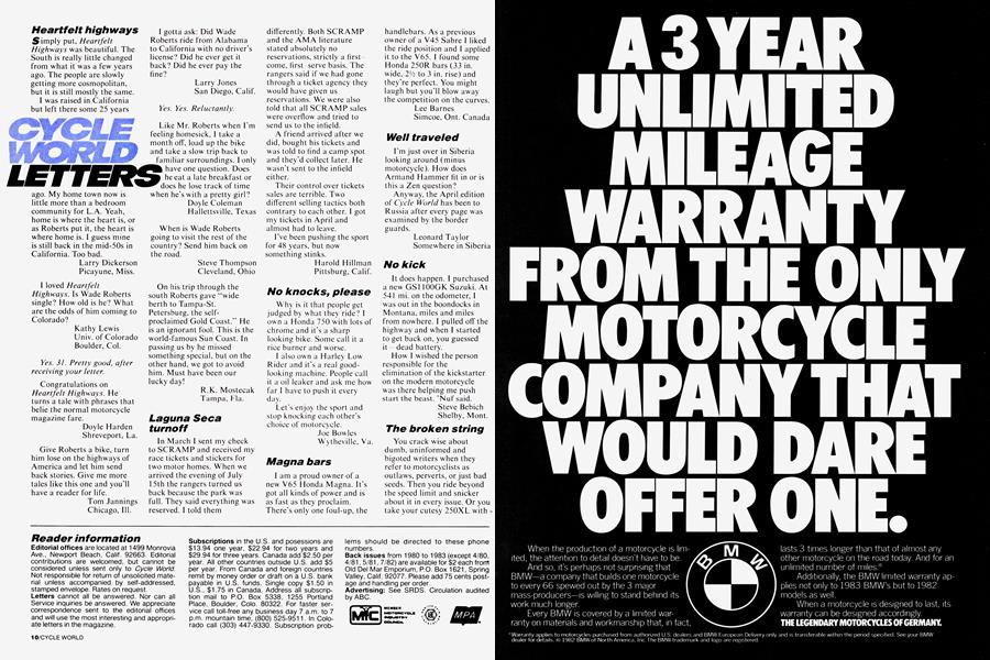 Cycle World Letters
