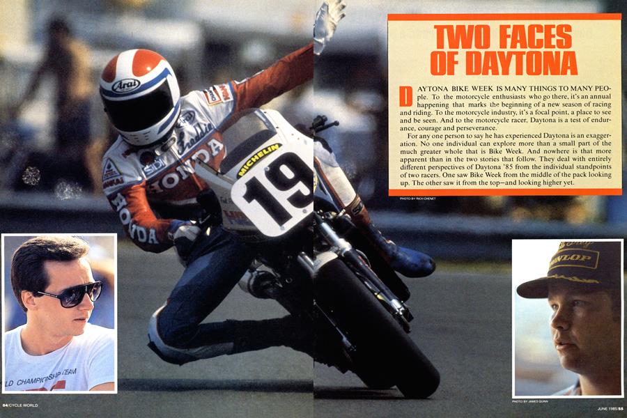 Two Faces of Daytona | Cycle World | JUNE 1985