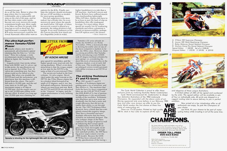The Striking Yoshimura F1 And F3 Racers | Cycle World | JULY 1985