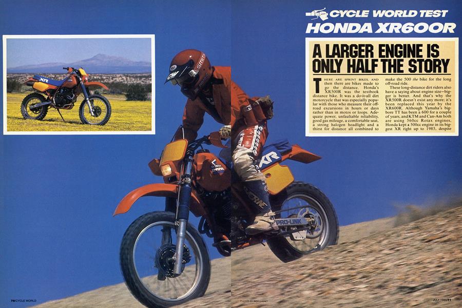 carolino idioma De Verdad Honda Xr600r | Cycle World | JULY 1985