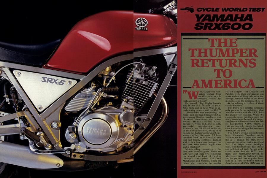 Yamaha Srx600 | Cycle World JULY 1986