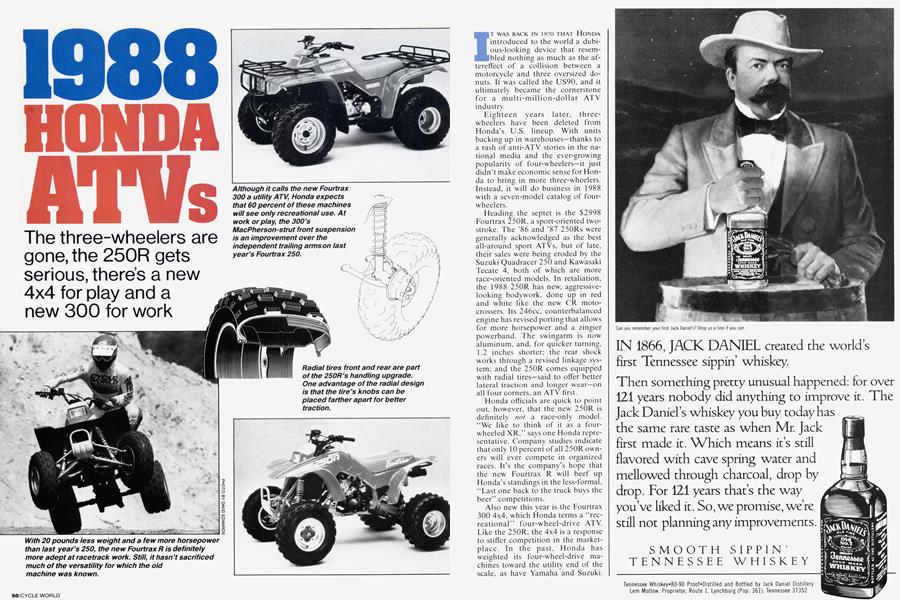 1988 Honda Atvs | Cycle World | NOVEMBER 1987