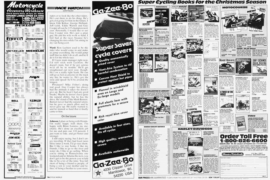 Motorcycle Accessory Warehouse | Cycle World | DECEMBER 1987