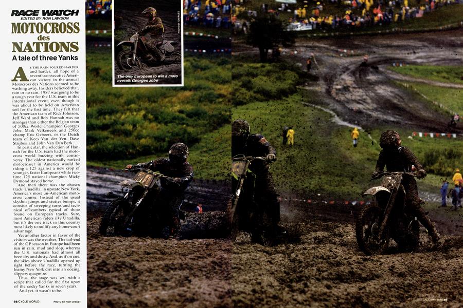 Motocross Des Nations Cycle World JANUARY 1988