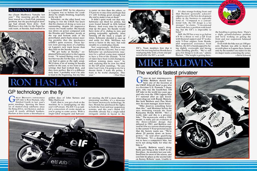 Mike Baldwin: | Cycle World | JULY 1988