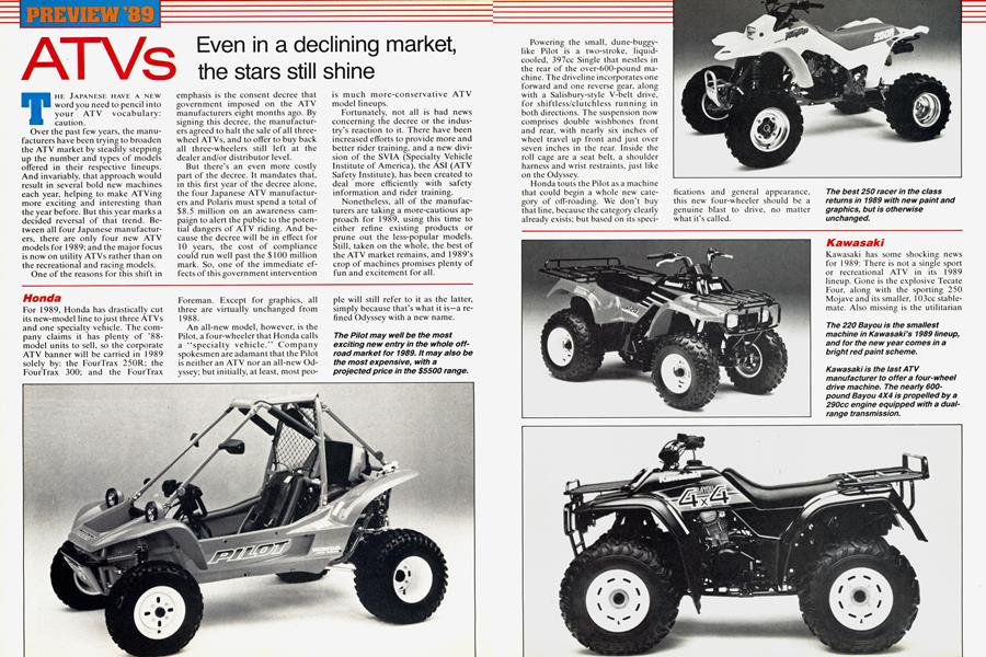 Atvs | Cycle World | DECEMBER 1988