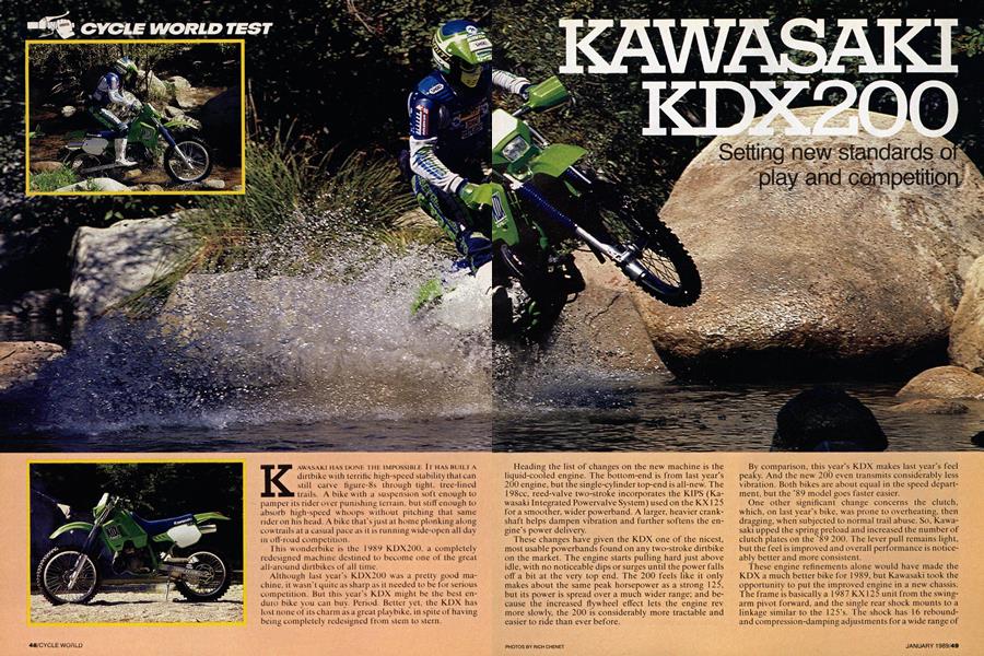 Kawasaki Kdx200 | Cycle World | JANUARY 1989