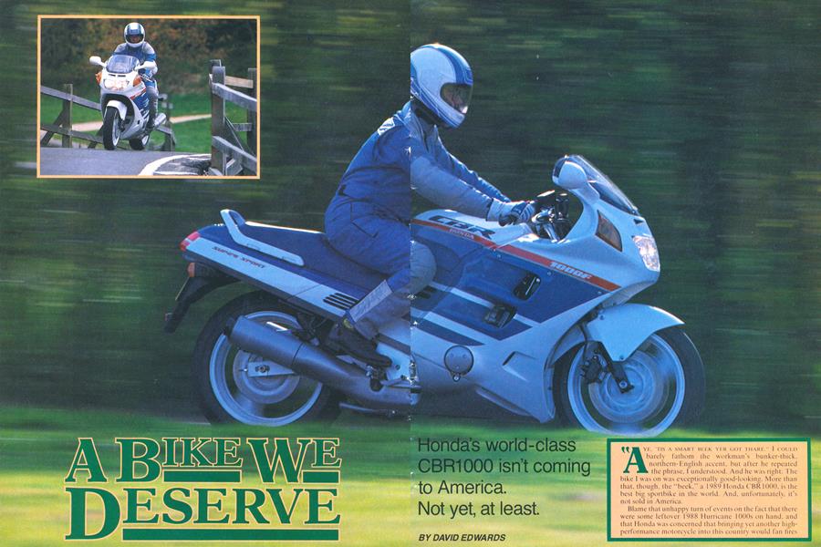 A Bike We Deserve